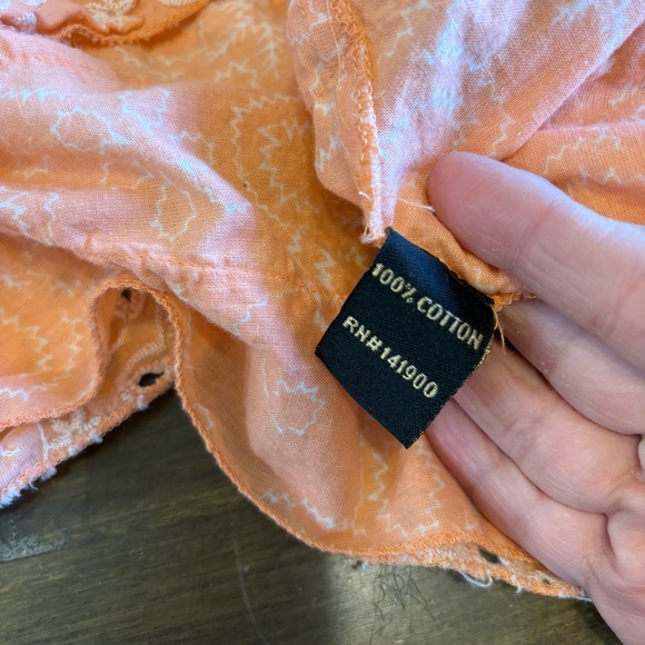 L&B Embroidered Eyelet Tiered Top Ruffle Flare Bell Sleeves XL XXL 3/4 Sleeve - Picture 9 of 9